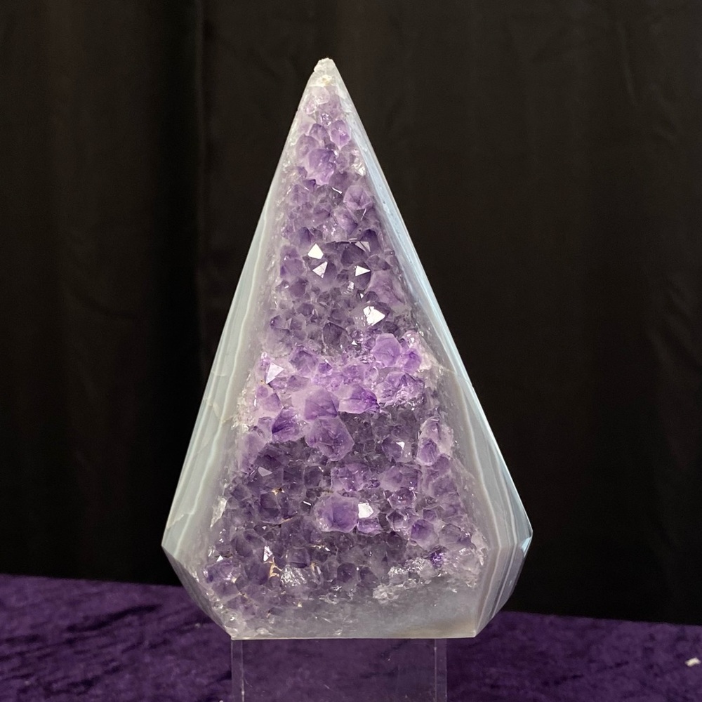 Druzy Amethyst Agate Diamonds 💜⚪️💜